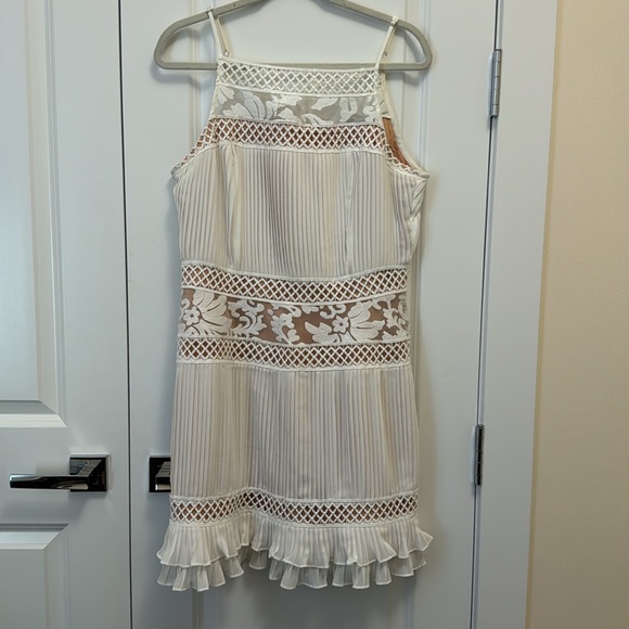 Ivory Adelyn Rae Crochet Mini Dress - Picture 1 of 3